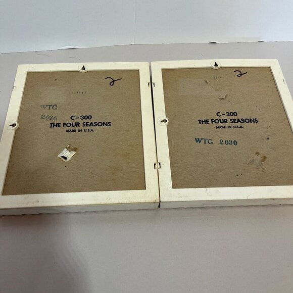 Four Seasons Vintage 3 D Molded Sheet Plastic Picture Floral Wall Hanging Set of - Picture 6 of 6